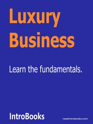 cover image of Luxury Business